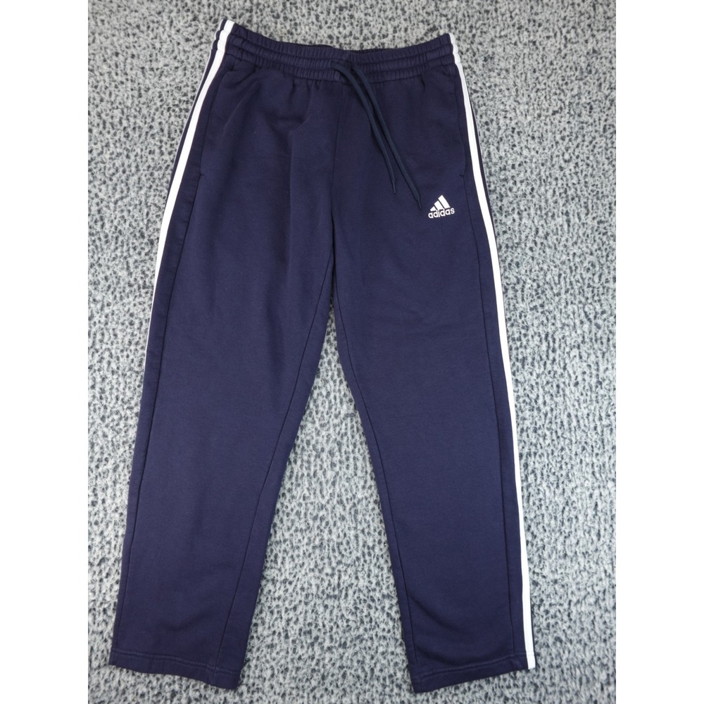 Adidas L Navy Blue Essentials 3-Stripes French Terry Tapered Jogger Pants